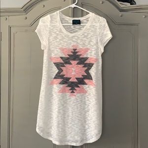 White Western or Aztec Tunic - Rodeo season!